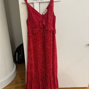 Diane Von Furstenberg Red and Pink Floral Dress